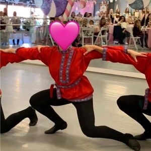 Red Traditional Russian Nutcracker Dance Costume tunic adult small/medium